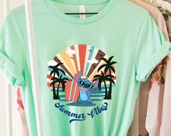 Stitch Summer Vibes T-shirt, Stitch Summer Shirt, Summer Vibes Shirt, Disney Summer Shirt, Disney Vacation Shirt, Disney Family Shirt