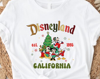 Retro Musse Pigg och vänner Disneyland Est 1955 T-shirt, Disneyland-tröja, familjesemestertröja 2022, Magic Kingdom, Minnie Donald Pluto-tröja