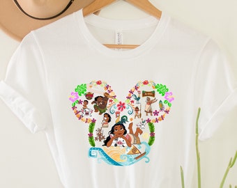 Moana and Maui Mickey Ears Shirt, Cool Moana Shirt, Moana Movie Shirt, Moana Fan Shirts, Moana Family Shirts, Vibrant Colors Shirt