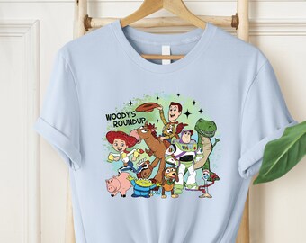 Disney Toy Story Movie Characters Comfort Colors Shirt, Buzz Woody Jessie Aliens, Disneyland Vacation Trip Gift Shirt