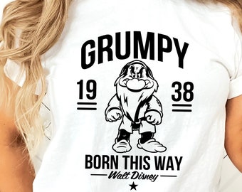 Vintage Grumpy Shirt, Grumpy 1938 Shirt, Seven Dwarfs Shirt, Disney Shirt, Disneyland Shirt, Disney World Tee, Matching Family Disney shirt