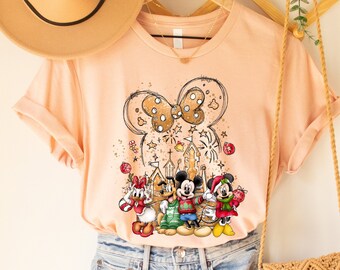 Mickey and Friends Christmas Gingerbread Castle Shirt, Disney Christmas Shirt, Disney Christmas Gingerbread Castle Shirt