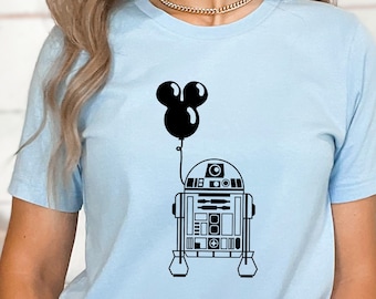 スター・ウォーズ ディズニー Tシャツ：BB8、R2D2、ミッキーバルーン