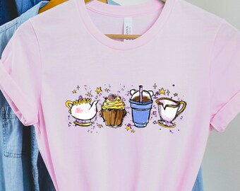 Café La Belle Et La Bête Chemise, Chemise Princesse Disney, Chemise Fille Disney, Chemise De Vacances Disney, Chemise Disney World