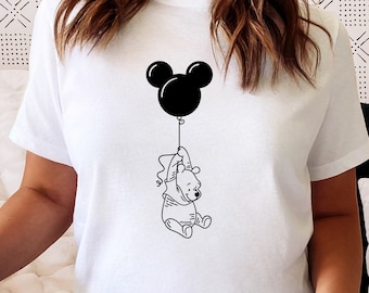 La camisa del oso Pooh, la camisa de Winnie The Pooh, la camiseta del oso Pooh, la camiseta de la pareja de Disney, la camiseta de cumpleaños, la camiseta del viaje de Disney, el regalo para los niños