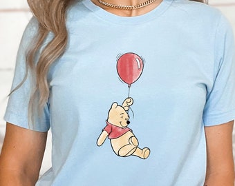 Pooh Bear Balloon Shirt, Winnie The Pooh Shirt,  Disney Balloon Shirt, Comfort Colors Shirt, Vintage Disney Shirt, Disney Family Trip Shirt