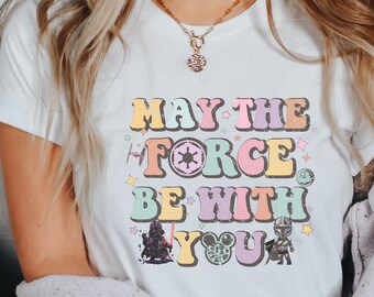 Möge die Macht mit dir sein, Disney Star Wars Comfort Colors Shirt, Star Wars Charakter Shirt, Star Wars Ballon Shirt, Comfort Colors Shirt