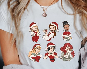Disney Santa Princess Shirt, Princess Christmas Shirt, Disney Princess Shirt, Christmas Princess Shirt, Christmas Family Shirt