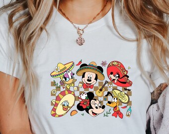 Mickey e amigos Cinco De Mayo, camisa Disney Cinco De Mayo, camisa Disney Fiesta, festa mexicana da Disney, camisa do grupo Disney