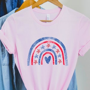 4th of July Rainbow America Shirt,Freedom Shirt,Fourth Of July Shirt,Patriotic Shirt,Independence Day Shirts,Patriotic Family Shirts