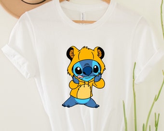 Stitch and Simba Shirt, Lion King Shirt,  Disney Shirt, Disney Simba Shirt, Disney Stitch Shirt, Hakuna Matata Shirt, Disney Lion King Shirt