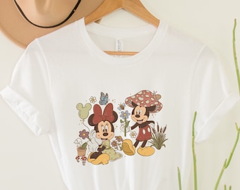 Mickey And Minnie Shirt, Mushroom Shirt Cottagecore Shirt, Disney Fairy Core Shirt Naturecore Shirt, Boho Tshirt