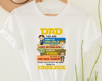 Dad You Are Darkside Shirt, Dad Shirt, Vatertag, Star Wars Vater Shirt, benutzerdefinierte Shirt mit Lichtschwertern, Daddy Shirt