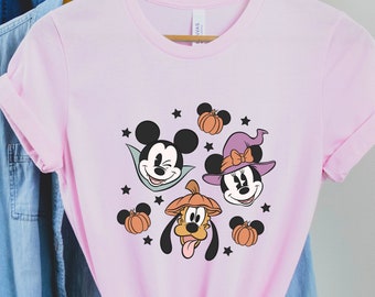 Mickey Halloween, Minnie Halloween, Pluto Halloween, Disney Halloween Shirt, Halloween Trip Tee, Mickey and Friends Tee, Matching Halloween