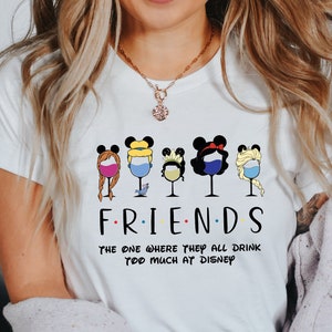 Princess Drinking Wine Shirt, Disney Princess Wine Glass Shirt, Princess Friends Shirt, Drinking Disney Princess Shirt