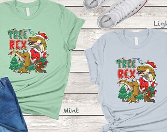 Tree Rex Shirt, Christmas T-Rex, Christmas Dinosaur, Christmas Gift, T-Rex Christmas Shirt, Funny Christmas Party Shirt