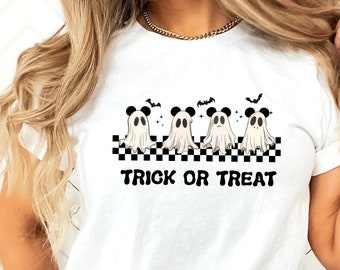 Halloween Trick or Treat Shirt, Disney Halloween Shirt, Mickey Halloween Shirt, Mickey Ghost Shirt, Trick Or Treat, Grappig Halloween Shirt
