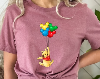 Pooh Bear Shirt, Winnie The Pooh Shirt, Mickey Balloon Shirt, Vintage Pooh Bear Shirt, Disney Family Trip Shirt, Disneyworld Shirt