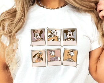 Retro Disney Mickey Polaroid Shirt, Mickey and Friends Shirt, Disneyland Shirt, Disneyworld Shirt, Disney Family Trip Shirts
