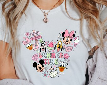 Disney Sommer Zeit Shirt, Mickey und Freunde Shirt, Disneyworld Shirts Familie, Mickey Ohren Shirt, Disney Freunde Shirt, Disneyland Shirt