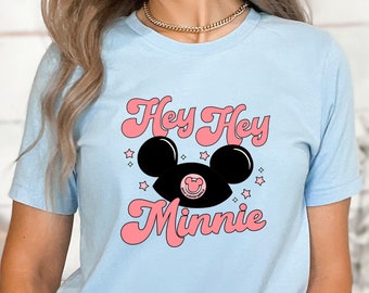 Hey Minnie Shirt, Disney Shirt, Disney Family Tee, Disney Retro Shirt, Minnie Mouse Shirt, Disneyworld Shirt, Disneyland Shirt
