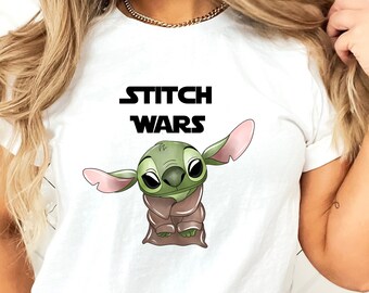 Stitch Wars Shirt, Star Wars Shirt, Stitch Disney Shirt, passende Disney Shirts, Disney World Shirt, lustiges Stitch Shirt, Disney Tees