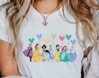 Camicia Principessa Disney, Maglietta Disney, Viaggio Ragazze Disney, Camicia Principessa, Castello Principessa, Viaggio Famiglia Disney, Camicia Palloncino Disney