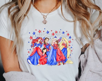 4th July Princess Shirt, American Princess Shirt, Disney Princess Shirt, Fourth of July Magical Shirt