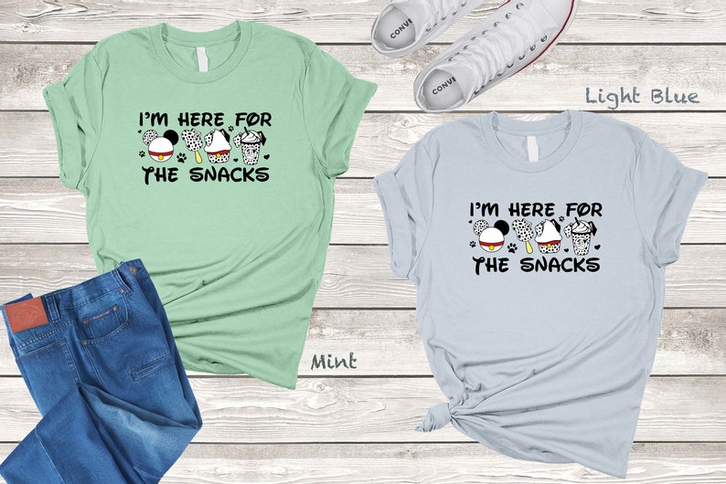 I’m Here For The Snacks, 101 Dalmatian Shirt, 101 Dalmatians, Disney Snacks Shirt, Mickey Ears Shirt, Disney Drink Shirt, Disney Food Shirt image 2