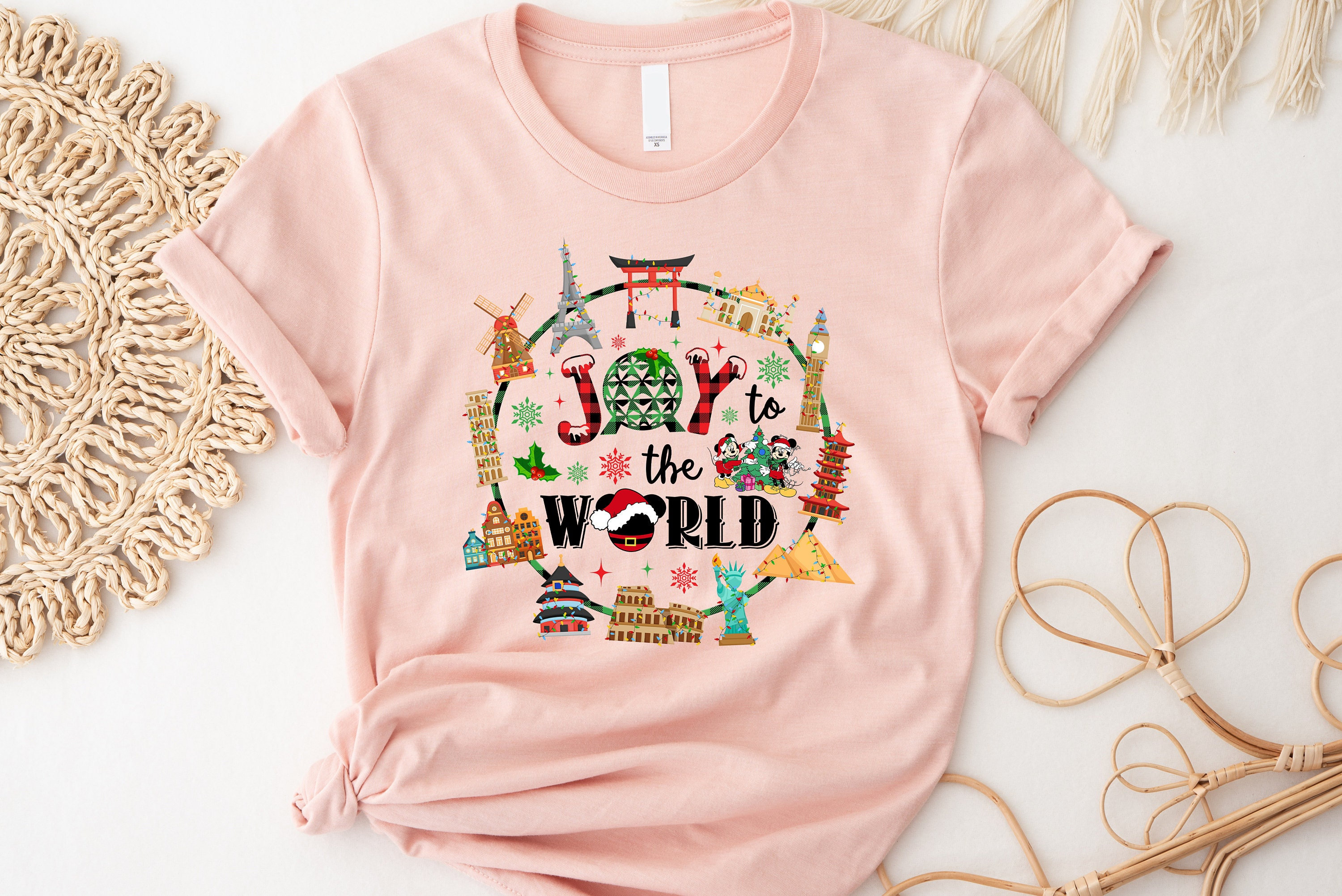 Discover Joy to the World Shirt, Epcot World Showcase, Disney Christmas Shirt