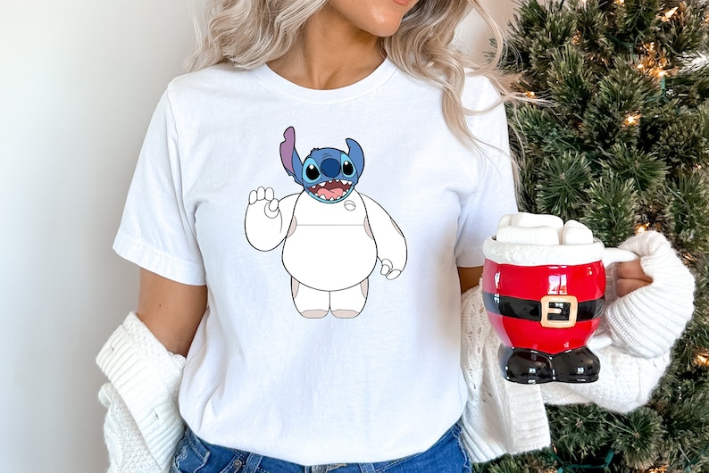 Stıtch Balloon Shirt Disneyworld Family Shirts, Stitch Robot Shirt, Kids Disneyworld Shirts, Mickey Balloon Shirt imagen 1