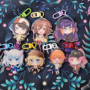 VTuber Hololive 2.5" Glitter Epoxy Acrylic Charms