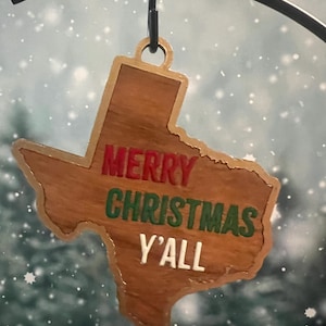 Merry Christmas Y&#39;all Texas Christmas Ornament
