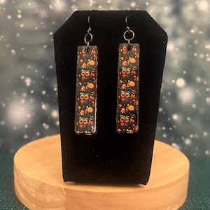 Floral Owl Earrings