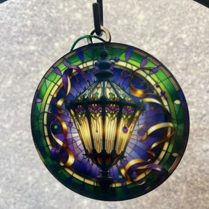 New Orleans Street Lamp Mardi Gras Ornament