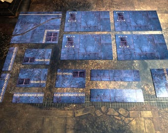 Set base de terreno de ruinas industriales para Warhammer 40k, 11.ª edición (impreso o en MDF sin tratar).