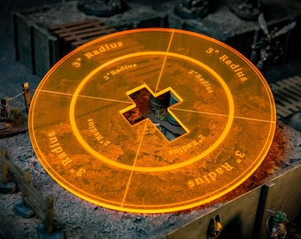 Trench Crusade Blast Template | 2" & 3" Acrylic Area Markers