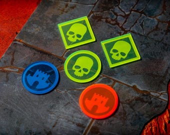 Objective Point Markers compatible with WH40k 11th Edition