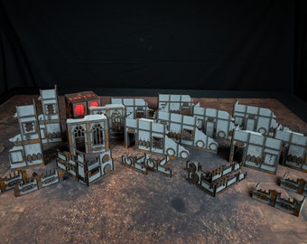 Warhammer 40K Terrain Set for 10th Edition Leviathan Layouts - 38 Pieces - Pre Painted or Raw MDF