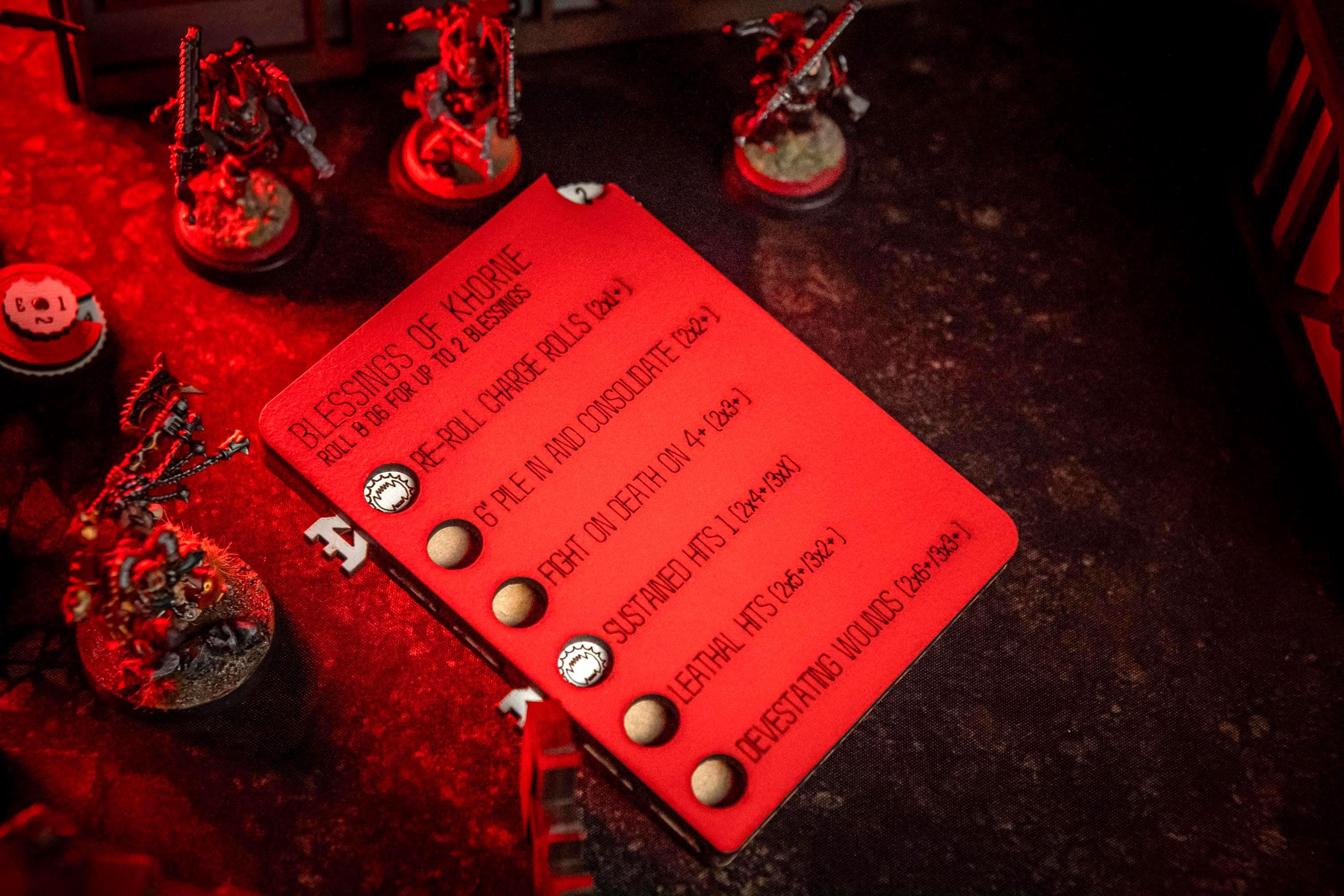 NEW World Eaters Blood Tithe Tracker with Command Point Dial for Warhammer 40k Pariah Nexus
