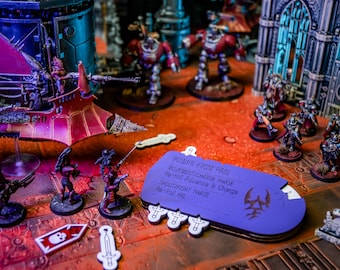 Power from Pain Tracker for 10th Edition Grimdark Wargames with Six Tokens