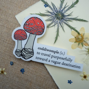 Coddiwomple Mushroom Vinyl Sticker