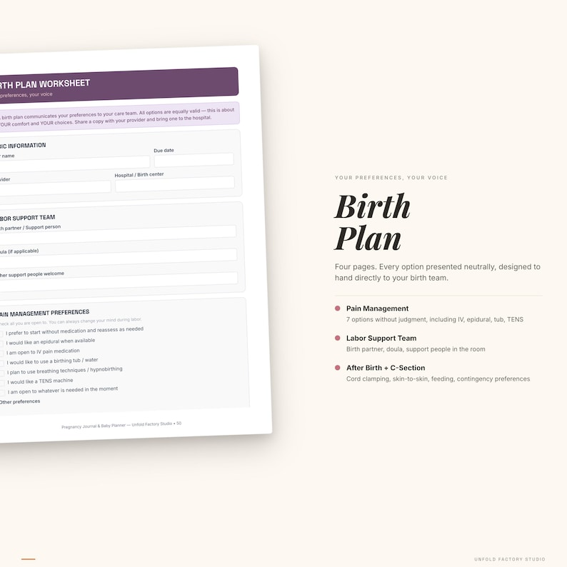 Pregnancy Journal & Baby Planner (Digital Download) image 3