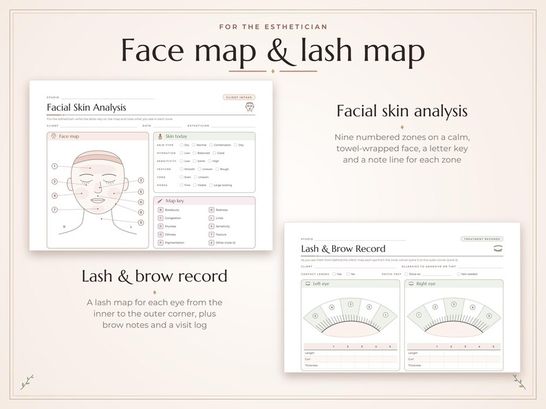 Esthetician Client Forms Bundle, Fillable Skin Care Intake Consent Form, Facial Treatment Record PDF image 4