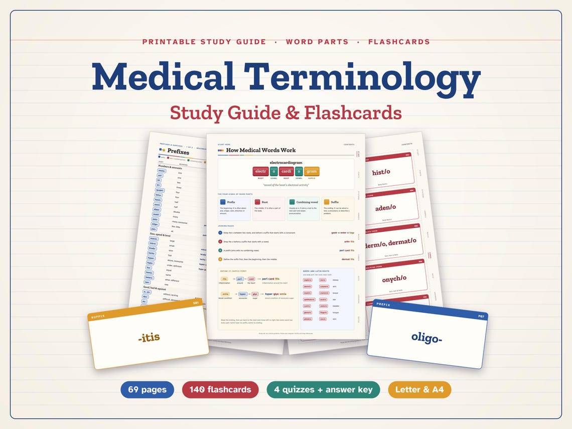 Medical Terminology Study Guide & Flashcards