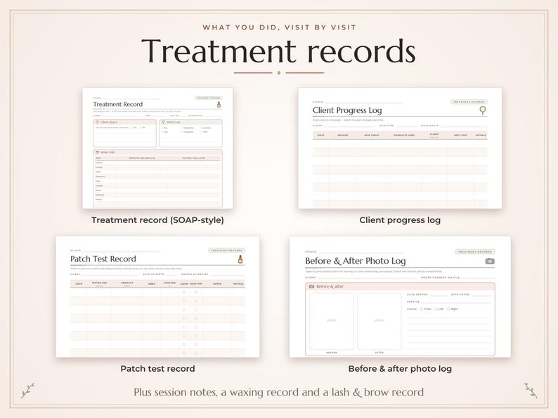 Esthetician Client Forms Bundle, Fillable Skin Care Intake Consent Form, Facial Treatment Record PDF image 6
