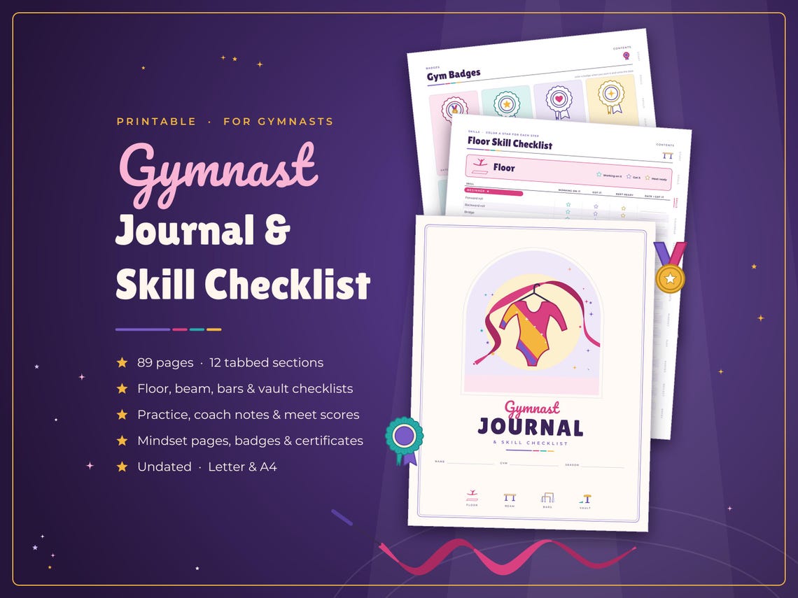Gymnast Journal & Skill Checklist