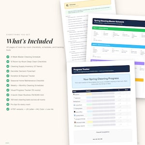 Spring Cleaning Checklist Bundle | Room-by-Room Deep Clean Planner (Digital Download) image 2