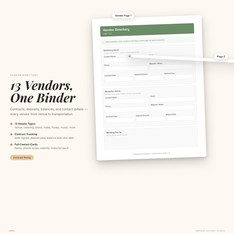 Wedding Planner Binder | Budget, Guest List, Timeline, Seating Chart (Digital Download) image 7