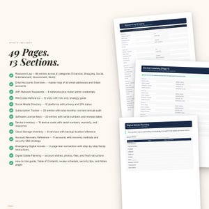 Password Organizer Printable | Digital Life Planner PDF (Instant Download) image 2